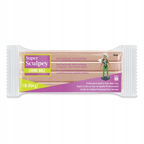 SUPER SCULPEY CLAY GLINA DO RZEŹBIENIA 454g BEIGE