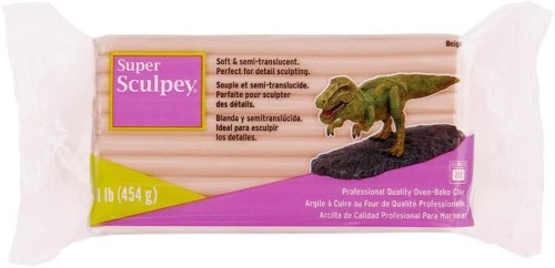 SUPER SCULPEY CLAY GLINA DO RZEŹBIENIA 454g BEIGE