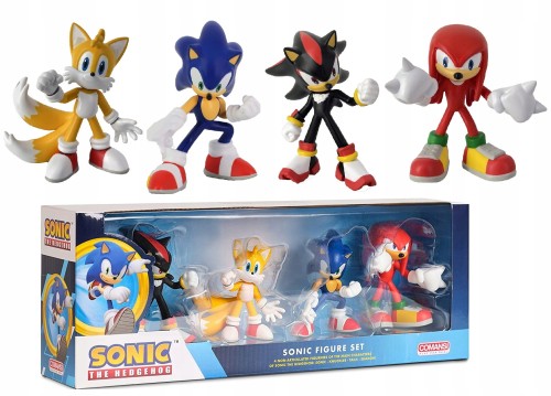 Sonic zestaw figurek Tails Knuckles Shadow Comnasi
