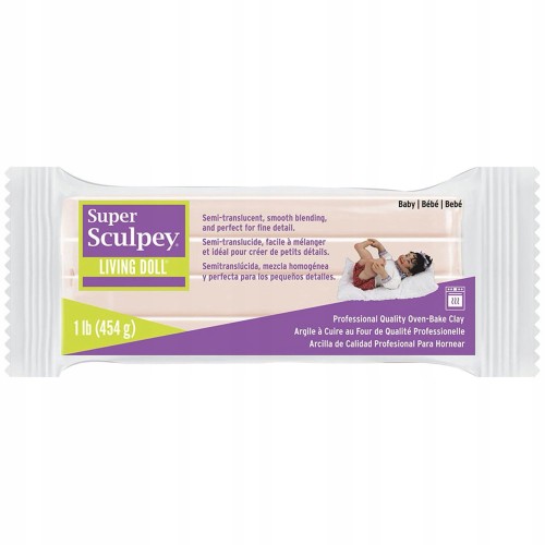 SUPER SCULPEY CLAY GLINA DO RZEŹBIENIA 454g BABY