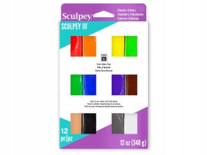 Sculpey III Clay GLINA DO RZEŹBIENIA 340g mix 12