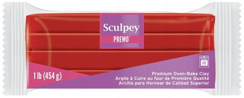 SCULPEY GLINA DO RZEŹBIENIA Premo Red 454 Czerwona