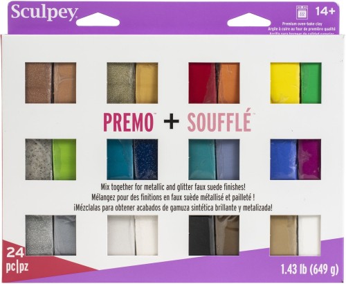 Sculpey Clay GLINA DO RZEŹBIENIA 649g mix 24 Premo + Souffle