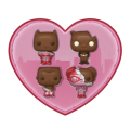 DC - Pocket Pop Keychains 4 Pack- Valentine (Chocolate)
