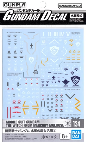 THE WITCH FROM MERCURY - Gundam Decal 134  - Model Kit