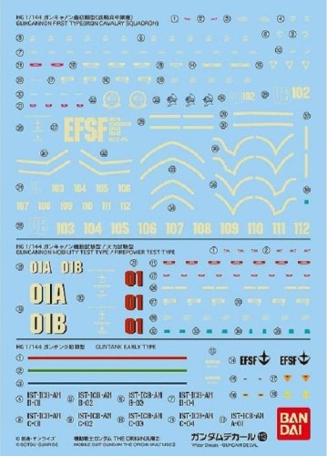 GUNDAM - GUNDAM DECAL 113 - Mobile Suit Gundam The Origin Multiuse 2