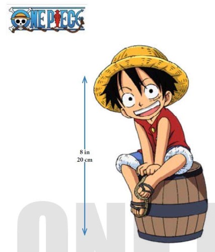 Figurka Monkey D. Luffy na beczce z oświetleniem LED - 20cm