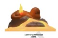 POKEMON - Charmander - Scena ze Świetlnym Efektem LED