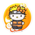 NARUTO x HELLO KITTY - Żyrandol Led na ścianę - 30cm