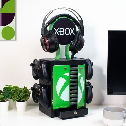 NUMSKULL XBOX LOGO STOJAK PODSTAWKA  4 PADY 10 GIER 1 HEADSET Gaming Locker