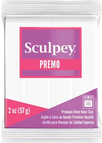 SUPER SCULPEY GLINA DO RZEŹBIENIA Premo White 57g Non Toxic