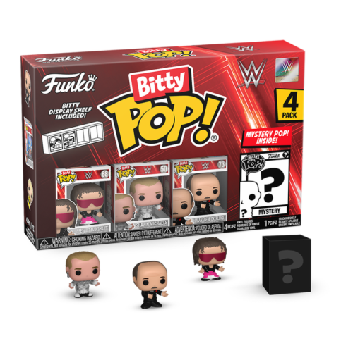 Figurki WWE Bret Hart Bitty Funko POP! 4 Pack 2.5cm Shawn Michaels “Mean” Gene Okerlund