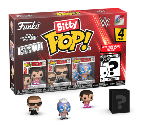 Figurki WWE Bitty Funko POP! 4 Pack 2.5cm Razor Ramon Diesel Rey Mysterio