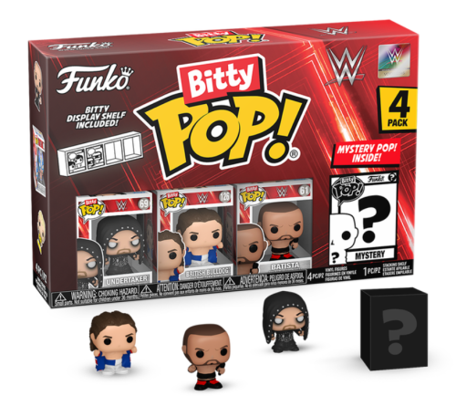 Figurki WWE Bitty Funko POP! 4 Pack 2.5cm The Undertaker British Bulldog Batista,