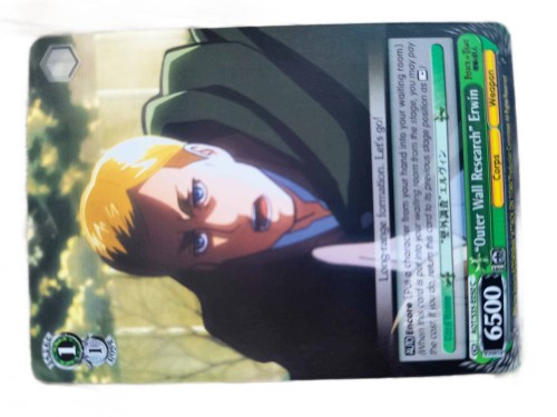Attack on Titan Weiss Schwarz Karta Erwin Smith Karty