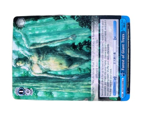 Attack on Titan Weiss Schwarz Karta Forest of Giant Trees Titan Karty