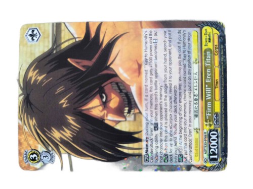 Attack on Titan Weiss Schwarz Karta Eren Yeager Titan Karty