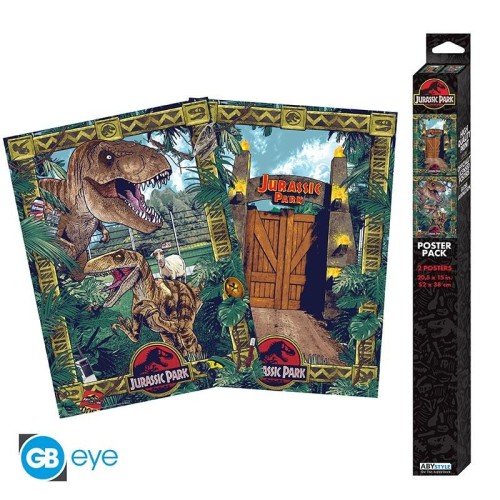 Plakaty Chibi Jurassic Park - Zestaw 2 sztuki '52x38'