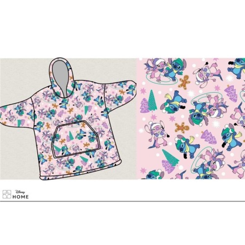 LILO & STITCH - Stitch Angel -Sweat Ponczo Coral Fleece -Children Size