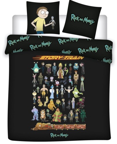 RICK & MORTY - Poszwa na kołdrę 240x220cm - Story Train '100% Coton'
