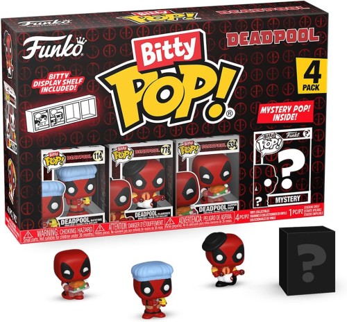 Funko Pop! DEADPOOL Bitty Pop 4 Pack 2.5cm Bathtime Figurki