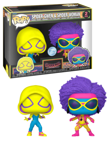 Funko Pop! SPIDER-MAN ATSV POP 2 Pack Spider-Gwen & Spider-Woman (BLKLT)