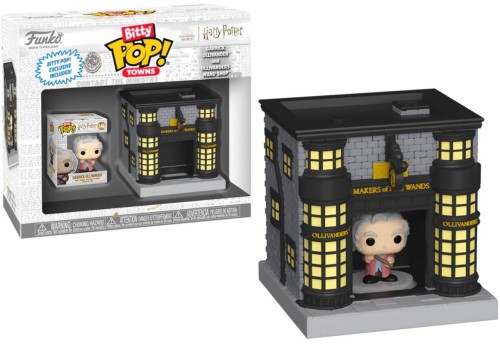 Funko Pop! HARRY POTTER Bitty Town Garrick Ollivander et Ollivanders wand
