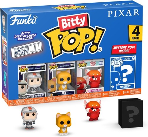 Funko Pop! PIXAR Bitty Pop 4 Pack 2.5cm Lightyear Sox Red Panda Mei