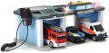 DICKIE TOYS BAZA CENTRUM RATUNKOWE SOS STACJA Z EFEKTAMI I AUTAMI