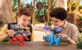 Smashers Dino Island T-Rex Battles ZURU, Blue Triceratops, 50+ Surprises Boys Collectible Dinosaur T-Rex Triceratops