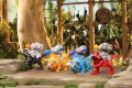 Smashers Dino Island T-Rex Battles ZURU, Blue Triceratops, 50+ Surprises Boys Collectible Dinosaur T-Rex Triceratops