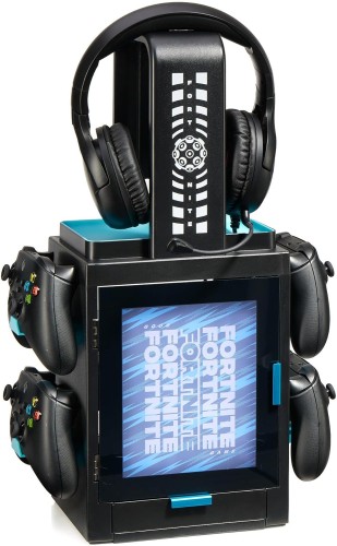 FORTNITE LED PS5 XBOX NINTENDO LOGO STOJAK PODSTAWKA 4 PADY GRY HEADSET LOCKER