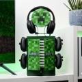 Minecraft PS5 XBOX NINTENDO LOGO STOJAK PODSTAWKA 4 PADY GRY HEADSET LOCKER