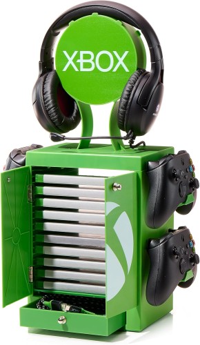 XBOX LOGO PS5 NINTENDO LOGO STOJAK PODSTAWKA 4 PADY GRY HEADSET LOCKER