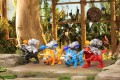 Smashers Dino Island T-Rex Battles ZURU, Blue Triceratops, 50+ Surprises Boys Collectible Dinosaur T-Rex Triceratops