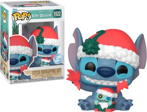 Funko POP! LILO & STITCH Disney 1522 Stitch unwrapping gift