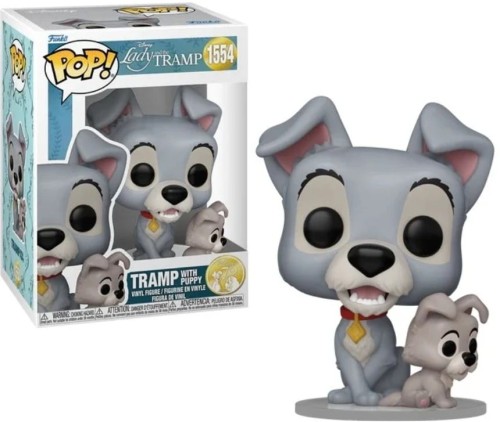 Funko POP! LADY AND THE TRAMP Disney 1554 Tramp with puppy