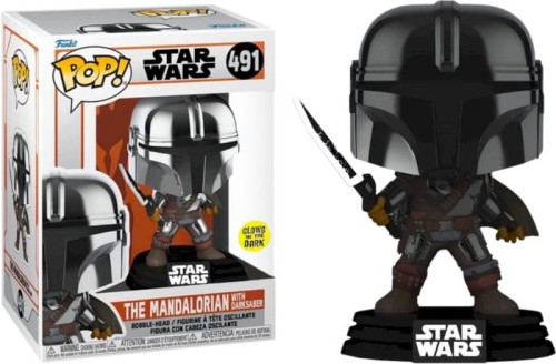 Funko POP! Star Wars: Mandalorian Mando W/DrkSabr(GW/MT) 9 cm