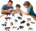 FIGURKI ZWIERZETA 16 SZTUK REALISTYCZNE LEŚNE EDUKACYJNE ZABAWKI