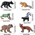 FIGURKI ZWIERZETA 16 SZTUK REALISTYCZNE LEŚNE EDUKACYJNE ZABAWKI