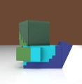 Tubbz Kaczuszka Figurka Minecraft: Zombie TUBBZ Cosplaying Rubber