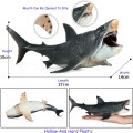 DINOZAUR REALISTYCZNY MEGALODON 28cm JAK ŻYWY BIAŁY REKIN ŻARŁACZ
