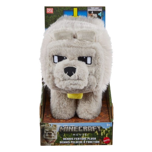 A Minecraft Movie Pluszak Figurka Dennis the Wolf 20 cm Interaktynwa