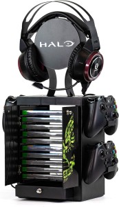 Halo PS5 XBOX NINTENDO LOGO STOJAK PODSTAWKA 4 PADY GRY HEADSET LOCKER