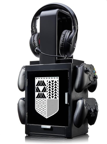 Destiny PS5 XBOX NINTENDO LOGO STOJAK PODSTAWKA 4 PADY GRY HEADSET LOCKER