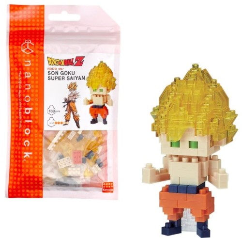 DRAGON BALL Klocki Son Goku Super Saiyan Figurka Nanoblock 10cm