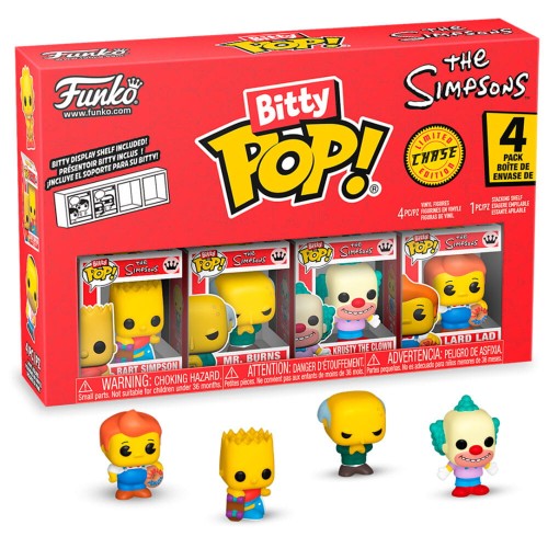 Funko Pop! SIMPSONS Bitty Pop 4 Pack 2.5cm Bart Krusty Mr. Burns