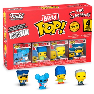 Funko Pop! SIMPSONS Bitty 4 Pack 2.5cm Itchy Chief Lard Lad