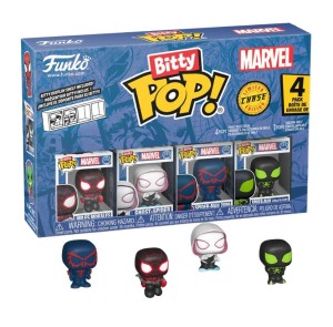 Funko Pop! SPIDER-MAN Bitty Pop 4 Pack 2.5cm Miles Morales Spider-Gwen
