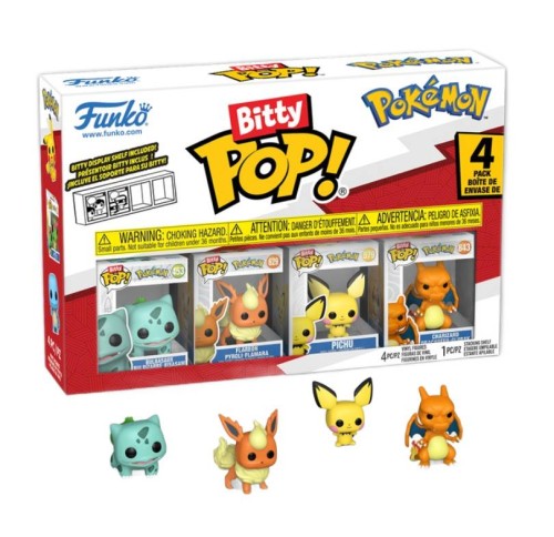 Funko Pop! POKEMON Bitty Pack 2.5cm Bulbasaur Flareon Pichu Charmander